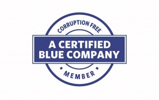 Executive healthcare solutions blue certified company logo