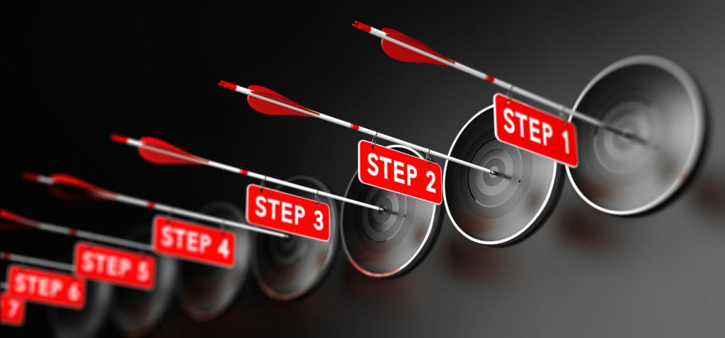 step by step